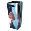 Portaombrelli ecopelle 1-2 blu marocco rettangolare cm 25x25h53