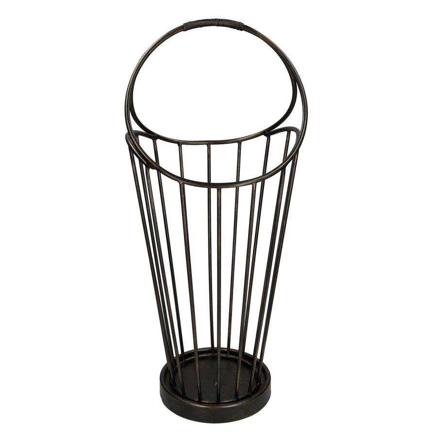 Portaombrelli metallo bronzo scuro tondo cm 32x30h52/70