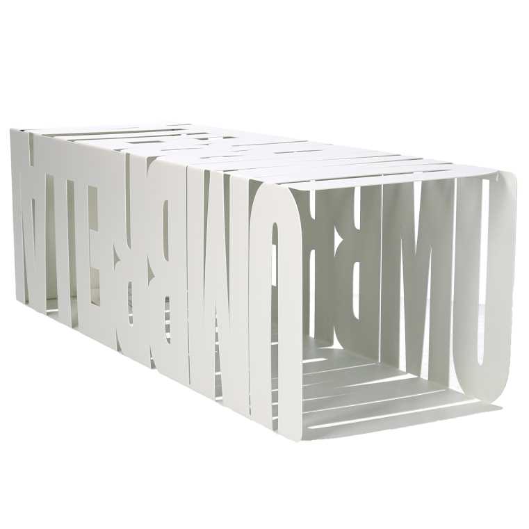 Portaombrelli metallo righe bianco quadro cm 15