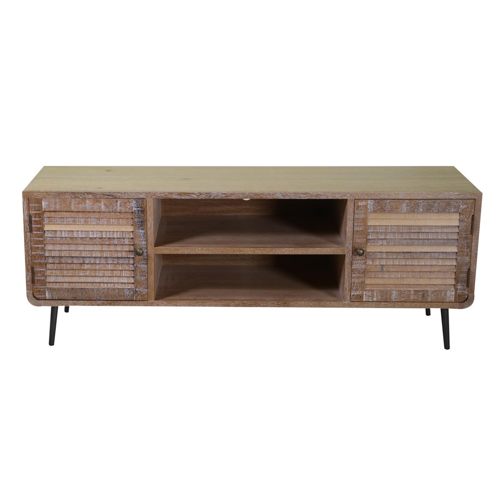 Portatv Lione legno 2 vani + 2 ante naturale cm135x40h50