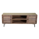 Portatv Lione legno 2 vani + 2 ante naturale cm135x40h50