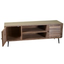 Portatv Lione legno 2 vani + 2 ante naturale cm135x40h50