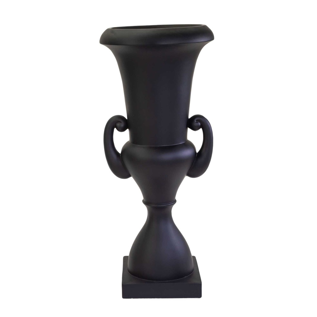 Portavaso resina nero opaco cm 51x51h121