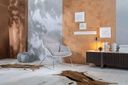 2x Poltrona in polipropilene grigio chiaro 85 cm x 74 cm H. 86 cm