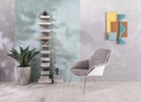 2x Poltrona in polipropilene grigio chiaro 85 cm x 74 cm H. 86 cm