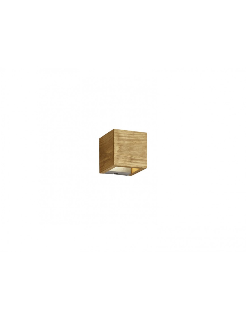 Applique Brad Cubo Legno Doppia Emissione Led Trio Lighting