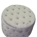 Puff contenitore velluto 1-2 grigio cm ø70h42