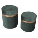 Puff contenitore velluto 1-2 linea altaverde salvia cm ø39h49