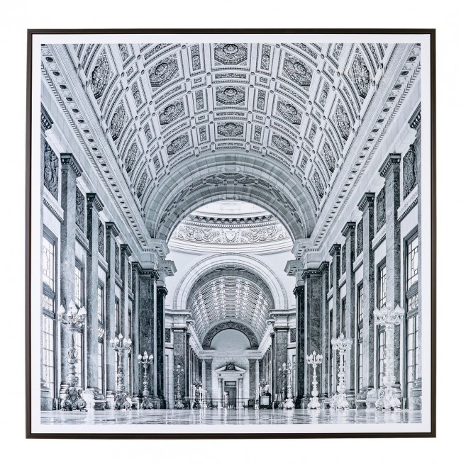 Quadro con cornice stile classico cm 90x90