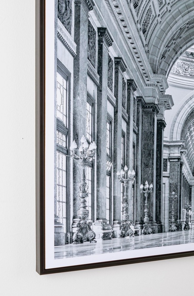 Quadro con cornice stile classico cm 90x90