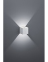 Applique Cubo Louis Doppia Emissione Led Alluminio 10x10 cm Trio Lighting