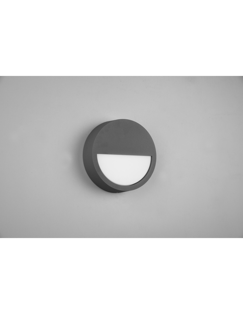 Applique Da Esterno IP54 Rotonda Led Antracite Pedro Trio Lighting