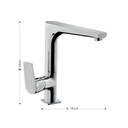 Rubinetto miscelatore per lavello cucina finitura cromo h.24x19 cm