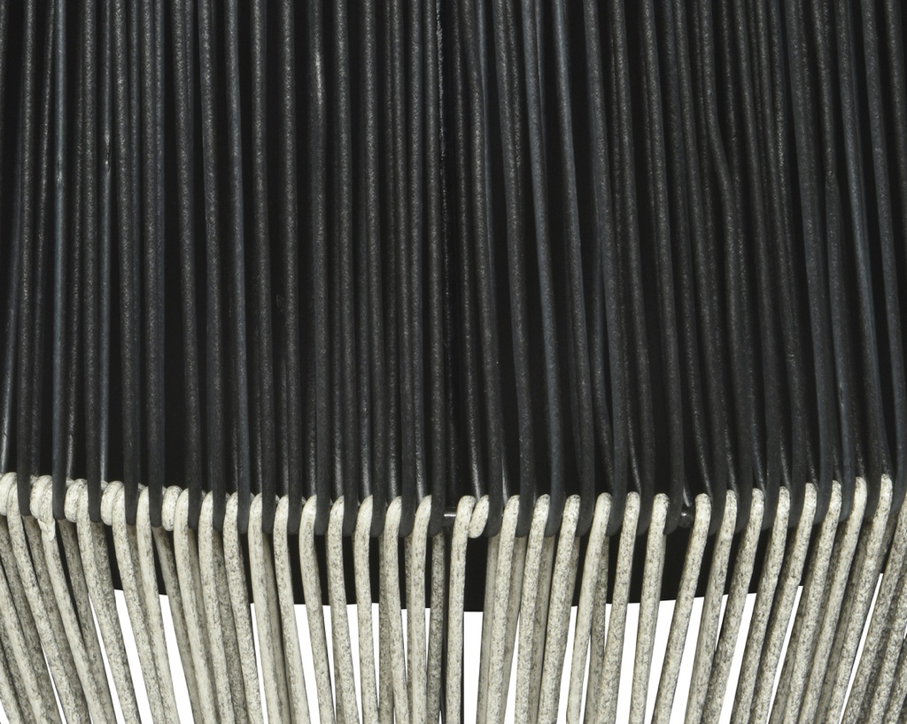Rubino fioriera da esterno in vimini bassa D48 cm nero