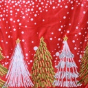 Runner tessuto con alberi rosso cm32x182x0,5