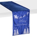 Runner tessuto led con renne blu cm32x182x0,5
