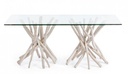 SAHEL RECT TABLE W-GLASS