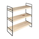 Scaffale Hobby 3 ripiani 40x13x40 nero ASZ1571
