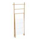 Scaffale in bamboo e legno Audrey con scaletta