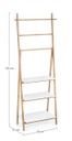Scaffale in bamboo e legno Audrey con scaletta