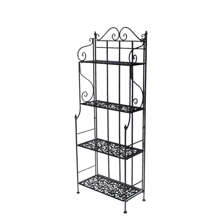 Scaffale metallo jessica nero 4p cm 59x29h158