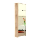 Scarpiera 5 ribalte a specchio struttura rovere sonoma 58x17xh.177 cm(KOBLENZSON)