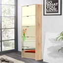 Scarpiera 5 ribalte a specchio struttura rovere sonoma 58x17xh.177 cm(KOBLENZSON)