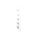 Scarpiera Slim Bianco Frassinato in legno nobilitato 5 ribalte cm 180x65x15