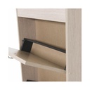 Scarpiera Slim in legno nobilitato 3 ribalte olmo cm 108x65x15