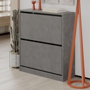 Scarpiera a ribalta grigio retro L 73 x P 26 x 82.5 cm