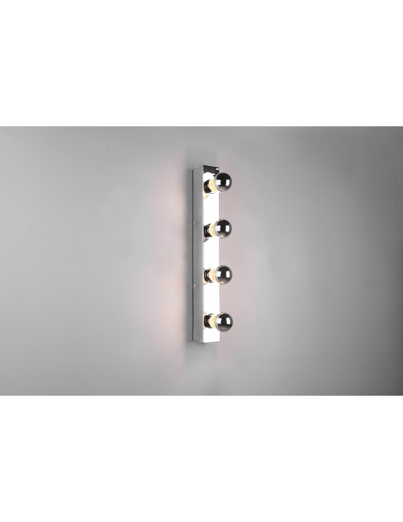 Applique Da Specchio 4 Luci Cromo IP44 Con Interruttore Theatro Trio Lighting