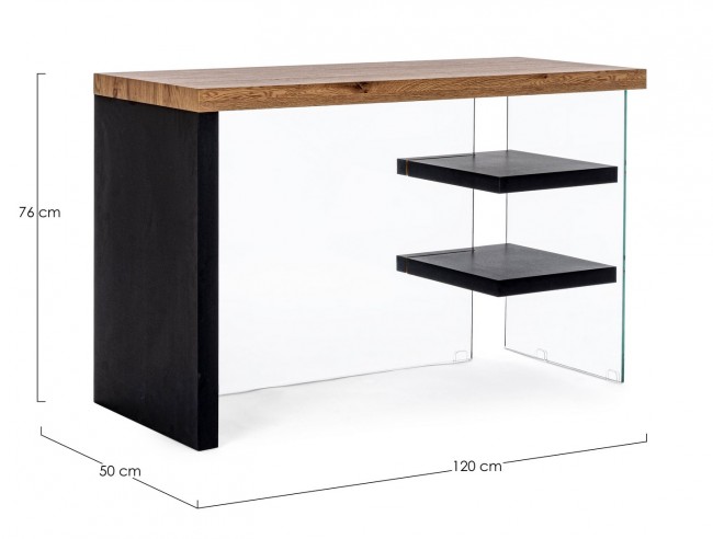 Scrivania 2M Line Wood Nero 120X50  