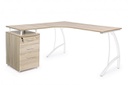 Scrivania angolo con cassettiera legno Kavita