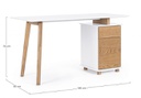 Scrivania con cassettiera MONTREAL 140X60X76h cm