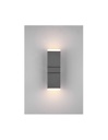 Applique Doppio Led Orientabile Avon Alluminio Antracite IP54 Trio Lighting