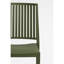 Sedia Bars in Polipropilene Verde Oliva Resistente ai Raggi UV e Umidità L46 x P56 x H82