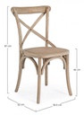 Sedia Cross Grigio Naturale  