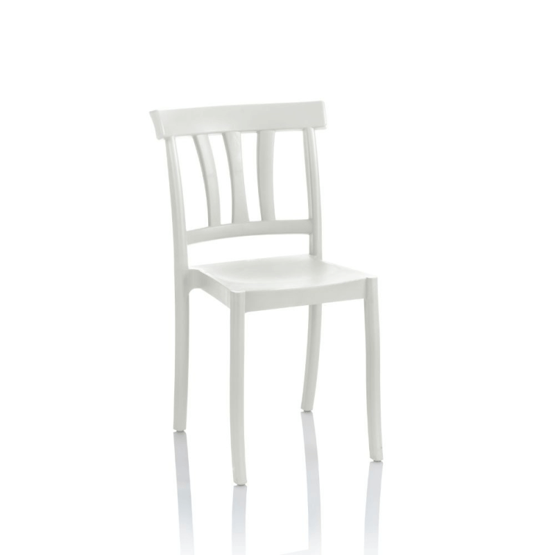 Sedia Cullen polipropilene bianca design classico EFFEZ
