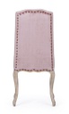 Sedia classica legno velluto rosa Diva cm 51 x 53 x 99