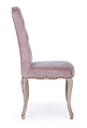 Sedia classica legno velluto rosa Diva cm 51 x 53 x 99