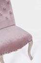 Sedia classica legno velluto rosa Diva cm 51 x 53 x 99