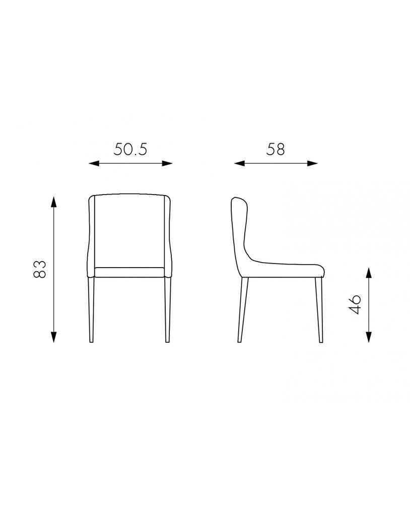 Sedia in Microfibra Afrodite visone STS