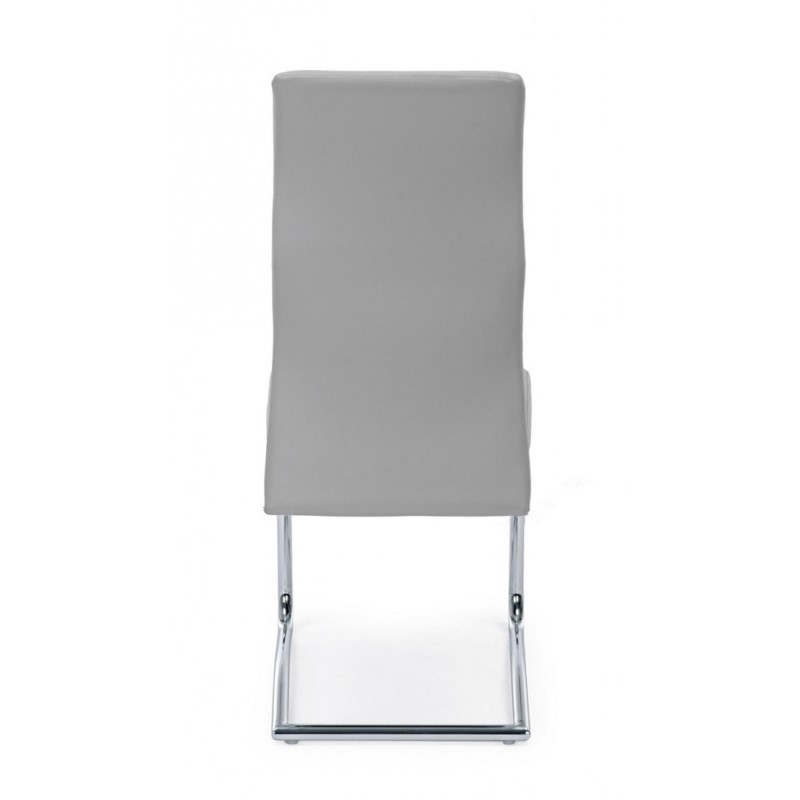 Sedia in ecopelle Grigio Chiaro THELMA 44x58x h104 cm