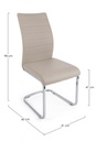 Sedia moderna imbottita in ecopelle Cappuccino MYRA 41x60x h98 cm