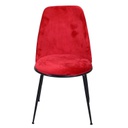 Sedia velluto Kiev rosso cm 49x56h44/85