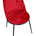 Sedia velluto Kiev rosso cm 49x56h44/85