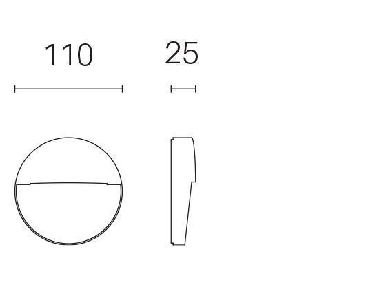 Segna Passo 3W Led 4000K  linea geo round  caffe'