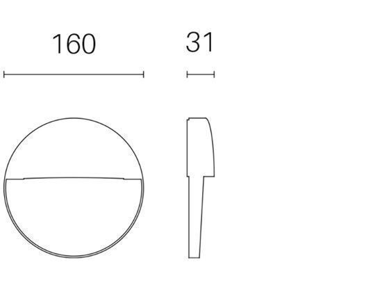 Segna Passo 6W Led 3000K  linea geo round  bianco