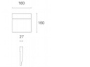 Segnapasso 6W Led 4000K  linea geo square  bianco