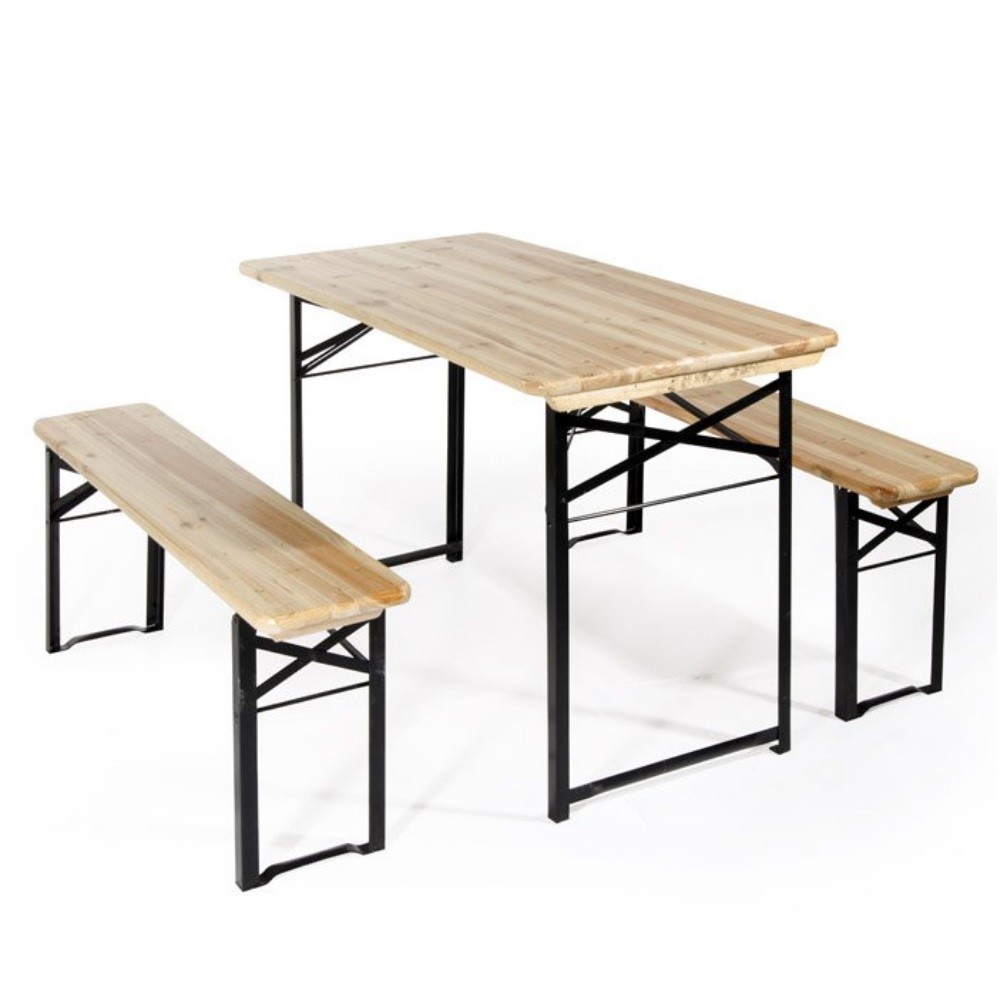 Set birreria composto da tavolo 80x200 cm. e 2 panche Verdelook
